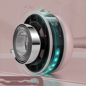 Silent intelligent abdominal wheel in pink and white with lighting effect for home fitness