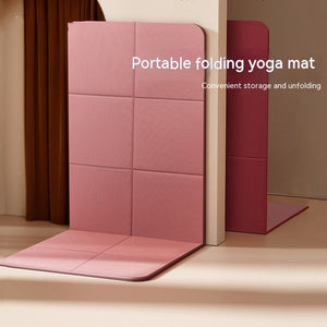Folding portable TPE yoga mat in various colors and thicknesses