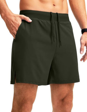 Men's quick-dry running shorts with zipper pockets in various colors