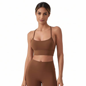 Nude-feel Y-back beauty-back sports bra in multiple colors and sizes