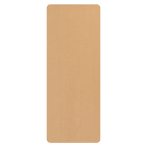 Natural rubber cork yoga mat with guide line pattern in various designs