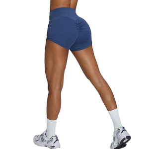 Peach hip raise high waist yoga shorts for women in multiple colors