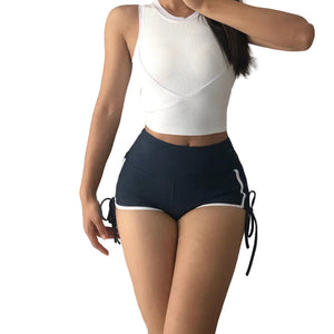 Women's high waist slim fit sports shorts in various colors