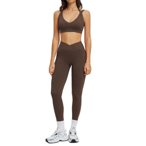 High-end women's yoga set with bra and trousers in multiple colors