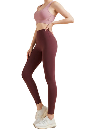 Women's high-waisted black performance yoga leggings