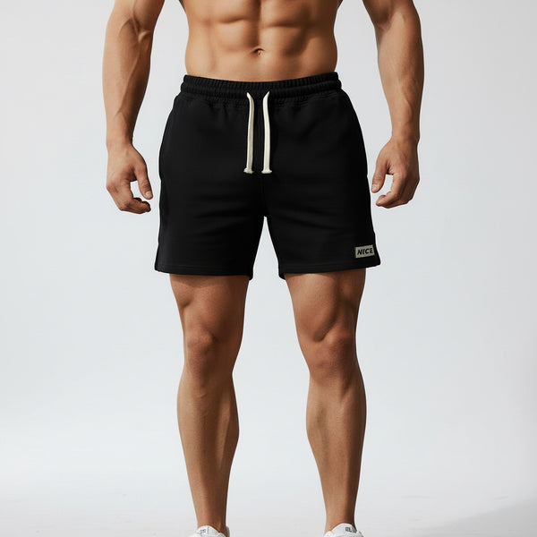 MEN'S THREE-POINT SLIT SPORTS COTTON SHORTS