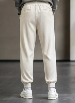 Men's elastic anti-wrinkle casual pants in tapered fit