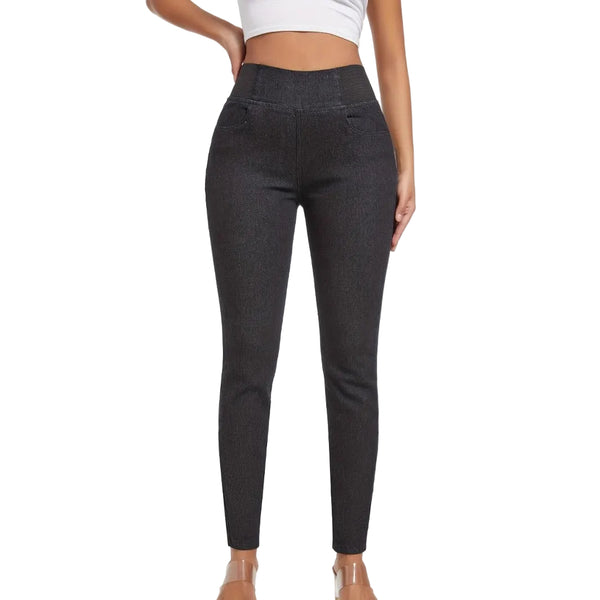 WOMEN'S FLEECE PADDED SLIM FIT DENIM JEANS