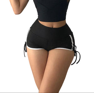 Women's high waist slim fit sports shorts in various colors