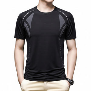 Men's ice-silk short-sleeve breathable summer T-shirt in various colors