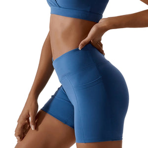 Women's high waist running fitness shorts in various colors and sizes