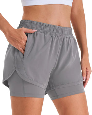 Women breathable loose non-see-through yoga shorts in various colors