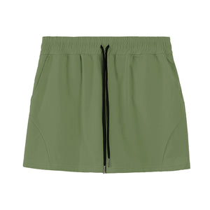Men's American style basketball shorts in gray, black, apricot, and green colors