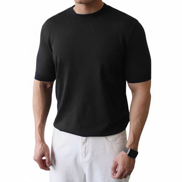 SOLID-COLOR SUMMER ICE-SILK T-SHIRT PULLOVER