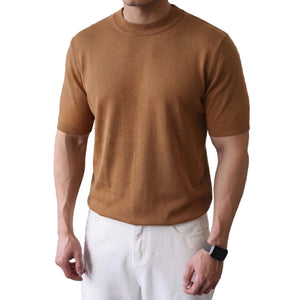 SOLID-COLOR SUMMER ICE-SILK T-SHIRT PULLOVER