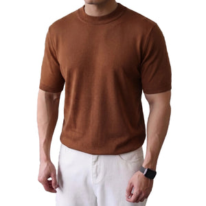 SOLID-COLOR SUMMER ICE-SILK T-SHIRT PULLOVER