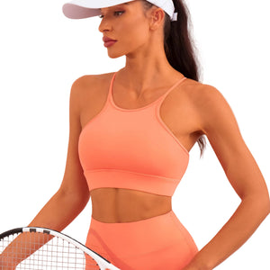 Sleeveless sports fitness back-shaping bra in multiple colors and sizes