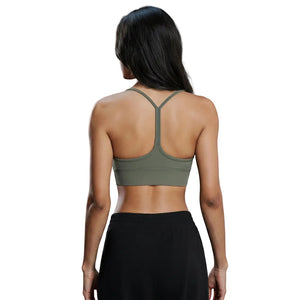Nude-feel Y-back beauty-back sports bra in multiple colors and sizes