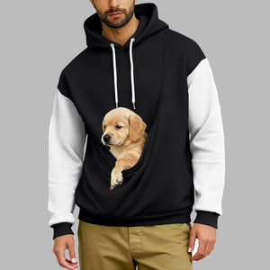 Men's retro color-block long-sleeve hoodie in various colors