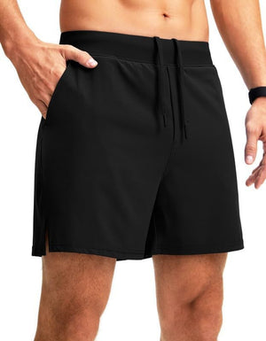 Men's quick-dry running shorts with zipper pockets in various colors