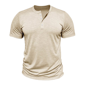 Men's slim fit bamboo fiber Henley shirt in various colors