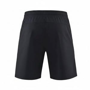 Men's quick dry 5-inch summer fitness shorts in black, dark gray, and haze blue