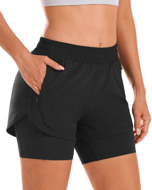 Women breathable loose non-see-through yoga shorts in various colors