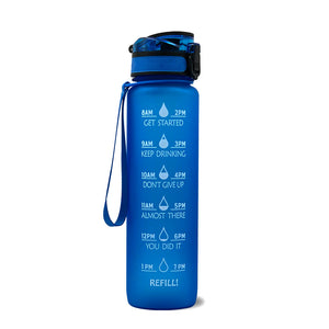 1000ml sports water bottle in various gradient colors made of plastic