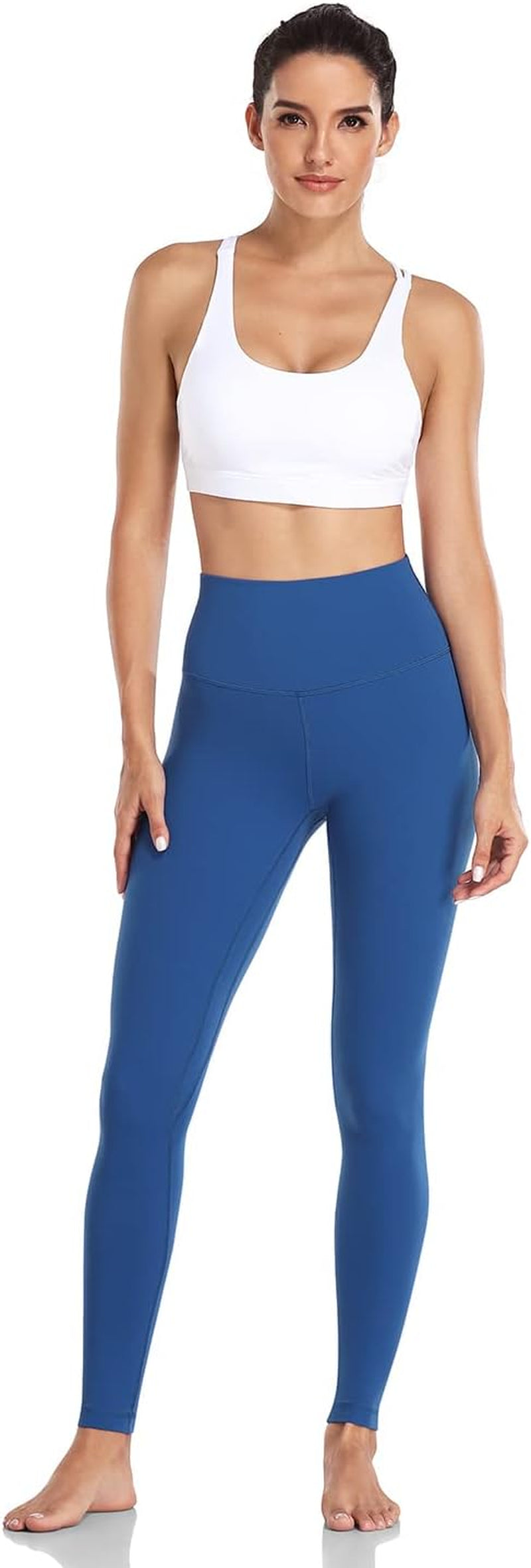 High-Waisted Essential Leggings 28" - Soft and Comfortable Full-Length Athletic Yoga Pants