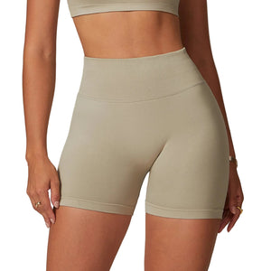 Seamless high waist yoga shorts for women in various colors