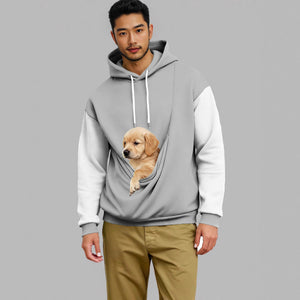 Men's retro color-block long-sleeve hoodie in various colors