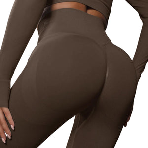 High waist seamless yoga leggings in various solid colors for women