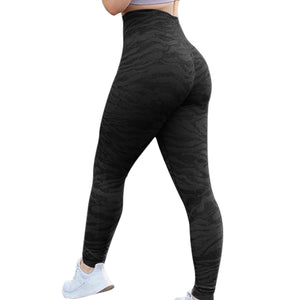 Women's push up butt leggings in various camo and leopard print colors