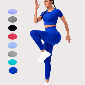Women's nylon training workout sports suit in various colors