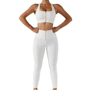 Seamless women's sports yoga set two pieces in various colors