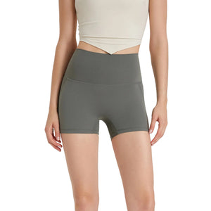 Women's breathable high waist sports hot pants in multiple colors