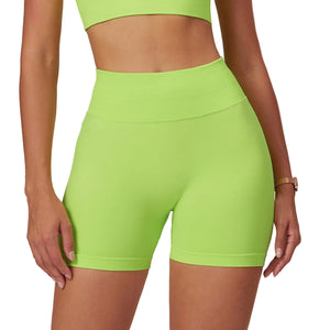 Seamless high waist yoga shorts for women in multiple colors