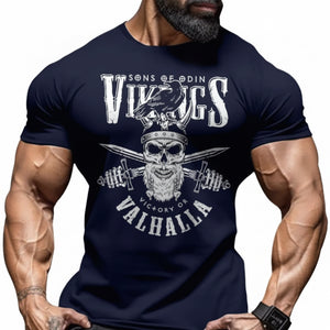 Men's quick-drying short-sleeve crew neck t-shirt with digital cartoon print