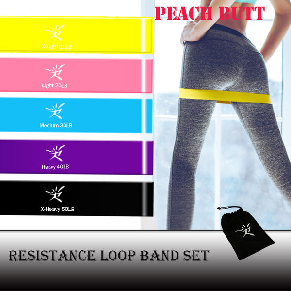 RESISTANCE FITNESS BANDS 3PCS SET WITH STORAGE BAG