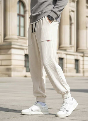Men's elastic anti-wrinkle casual pants in tapered fit