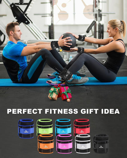 Adjustable Ankle Weights with Removable Weights - Available in Pairs from 1 to 20 lbs for Jogging, Gymnastics, Aerobics, and Physical Therapy