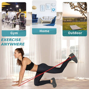 Heavy duty resistance bands set for full body fitness workouts