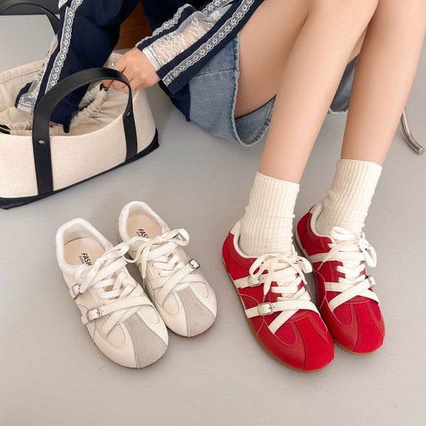 WOMEN'S RETRO HIGH RISE THICK SOLED TRAINING SHOES