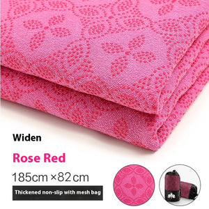 Non-slip sweat-absorbent yoga mat towel in various colors