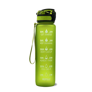 1000ml sports water bottle in various gradient colors made of plastic
