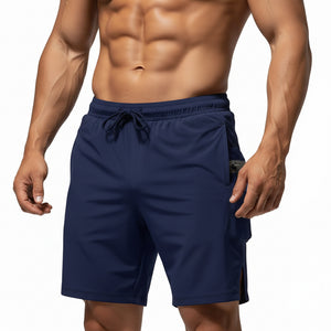 Men's quick dry athletic shorts with compression liner in multiple colors