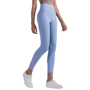 Women's high-waisted black performance yoga leggings