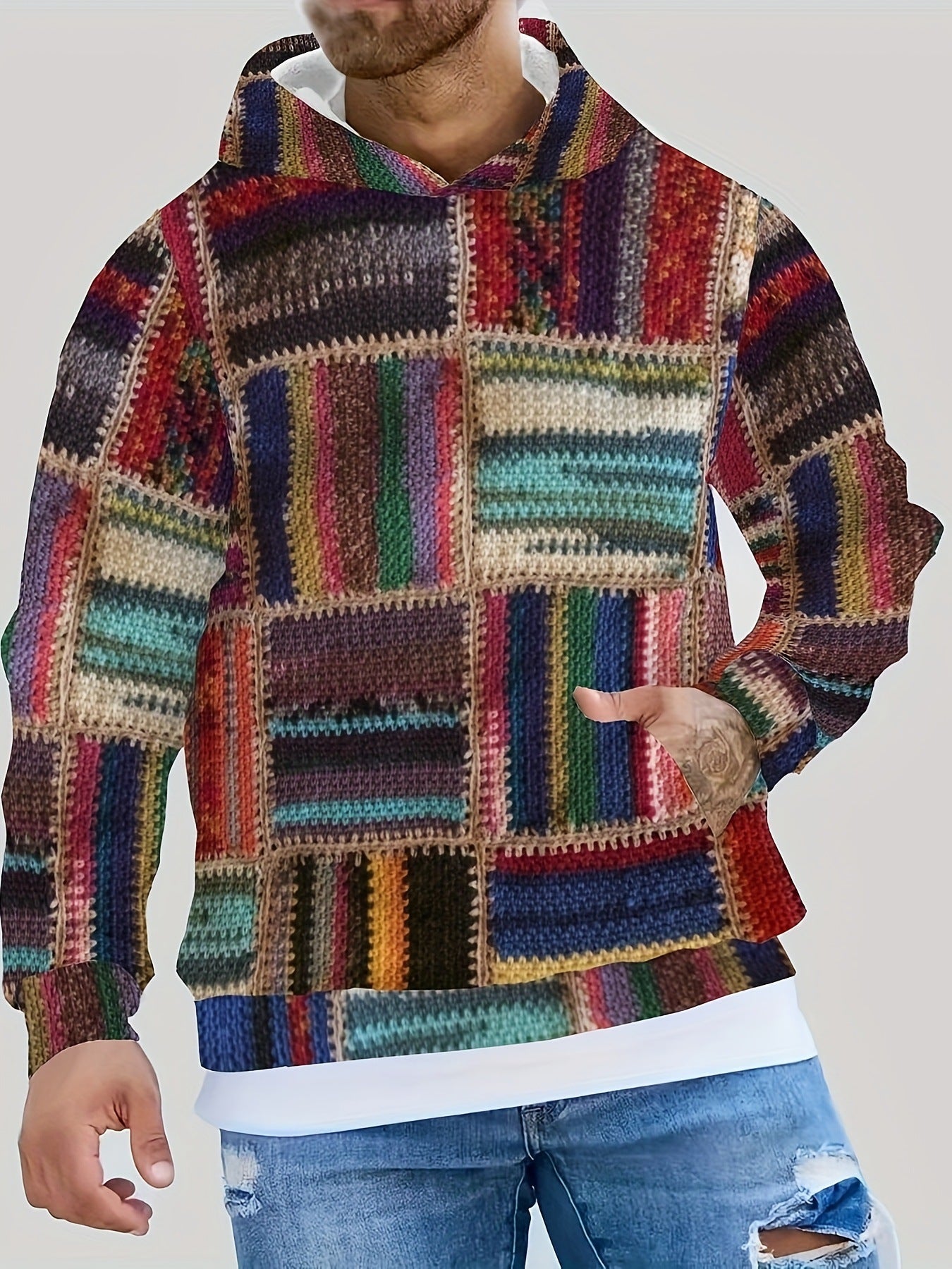 Men's casual versatile hooded sweatshirt in multiple colors and sizes