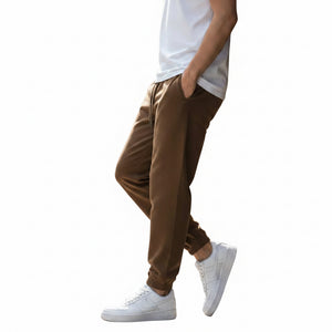 Men's elastic anti-wrinkle casual pants in tapered fit