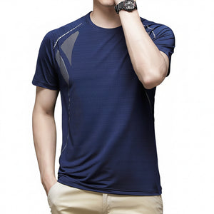 Men's ice-silk short-sleeve breathable summer T-shirt in various colors